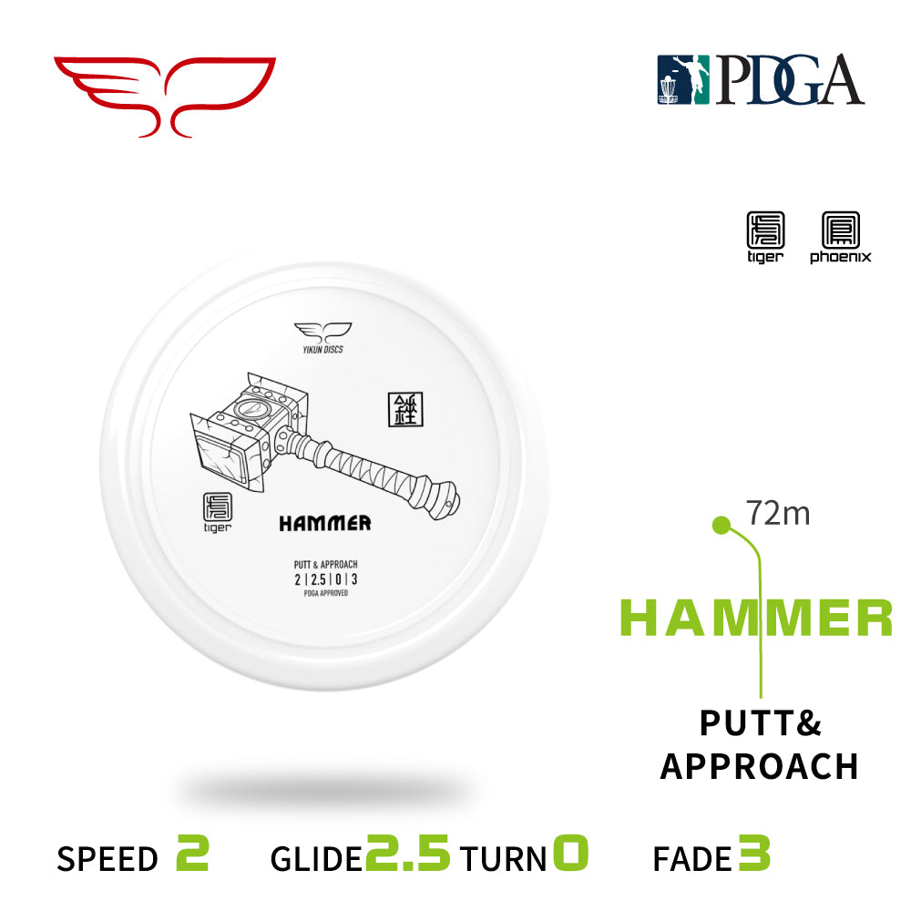 Yikun putter Hammer flight path and flight numbers